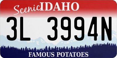 ID license plate 3L3994N