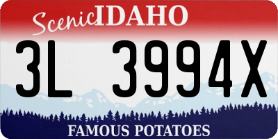 ID license plate 3L3994X