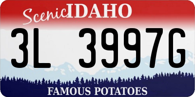 ID license plate 3L3997G