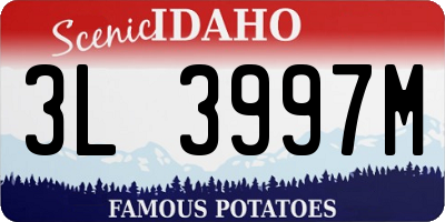 ID license plate 3L3997M