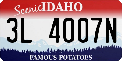 ID license plate 3L4007N