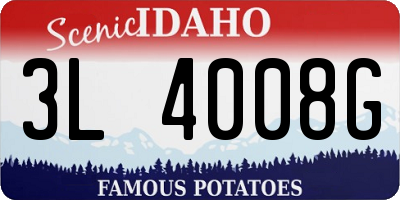 ID license plate 3L4008G