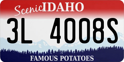 ID license plate 3L4008S