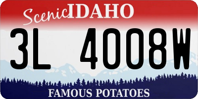 ID license plate 3L4008W