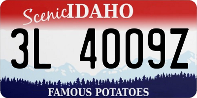 ID license plate 3L4009Z