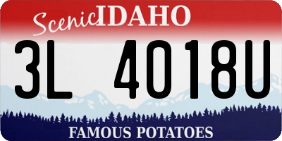 ID license plate 3L4018U