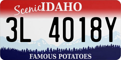 ID license plate 3L4018Y