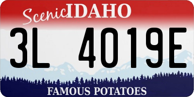 ID license plate 3L4019E