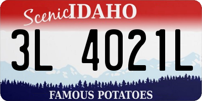 ID license plate 3L4021L