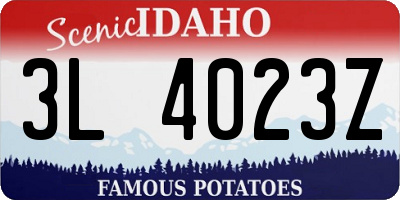 ID license plate 3L4023Z