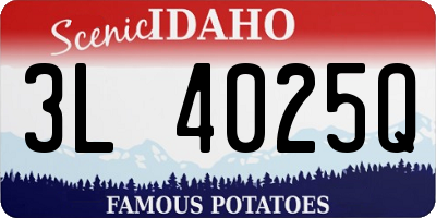 ID license plate 3L4025Q