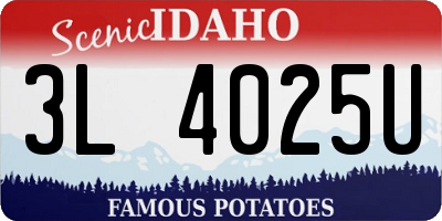 ID license plate 3L4025U
