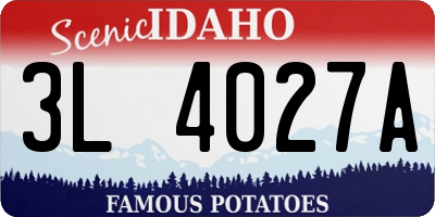 ID license plate 3L4027A