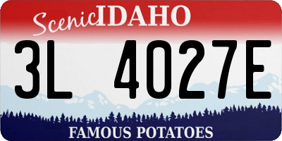 ID license plate 3L4027E
