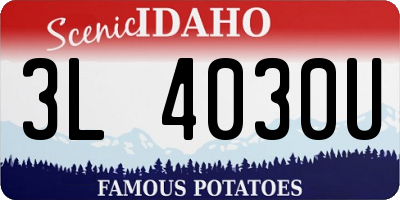 ID license plate 3L4030U
