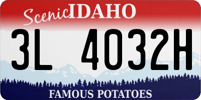 ID license plate 3L4032H