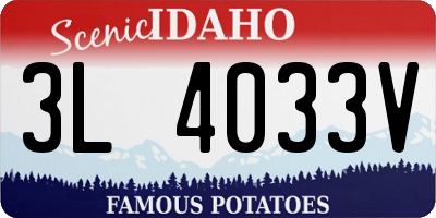 ID license plate 3L4033V