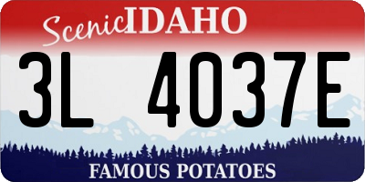 ID license plate 3L4037E