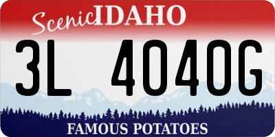 ID license plate 3L4040G