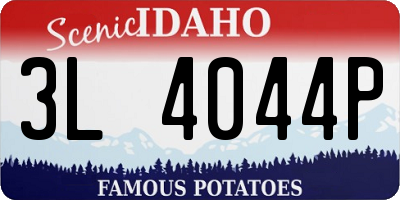 ID license plate 3L4044P