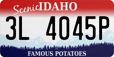 ID license plate 3L4045P