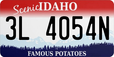ID license plate 3L4054N