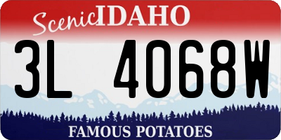 ID license plate 3L4068W