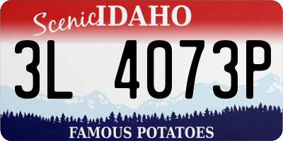ID license plate 3L4073P