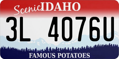 ID license plate 3L4076U