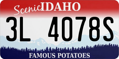 ID license plate 3L4078S
