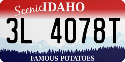 ID license plate 3L4078T