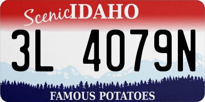 ID license plate 3L4079N