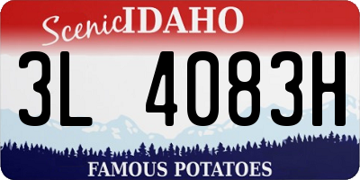 ID license plate 3L4083H