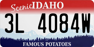 ID license plate 3L4084W