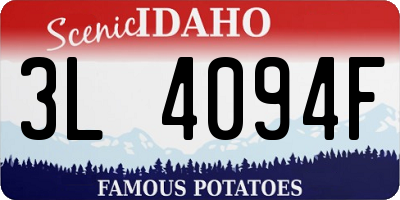 ID license plate 3L4094F