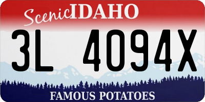 ID license plate 3L4094X