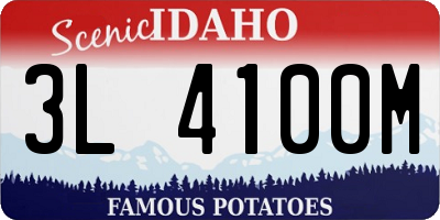 ID license plate 3L4100M