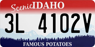 ID license plate 3L4102V