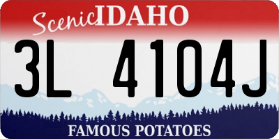 ID license plate 3L4104J
