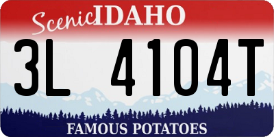 ID license plate 3L4104T