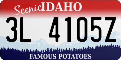ID license plate 3L4105Z