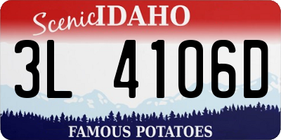ID license plate 3L4106D