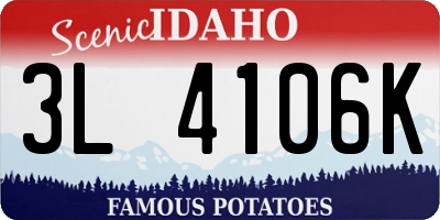 ID license plate 3L4106K