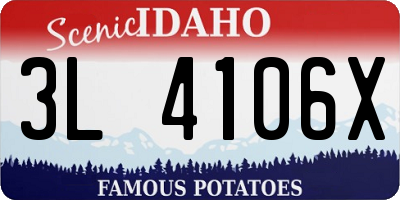 ID license plate 3L4106X