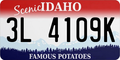 ID license plate 3L4109K