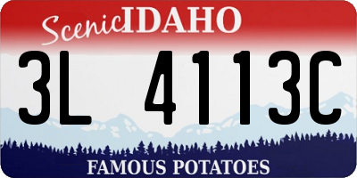 ID license plate 3L4113C