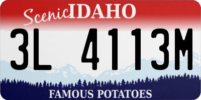 ID license plate 3L4113M