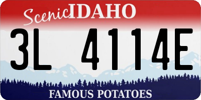 ID license plate 3L4114E