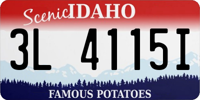 ID license plate 3L4115I