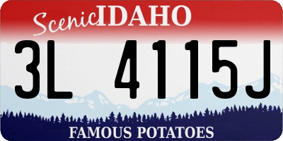 ID license plate 3L4115J